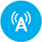 blue broadcast icon