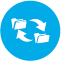 blue file transfer icon